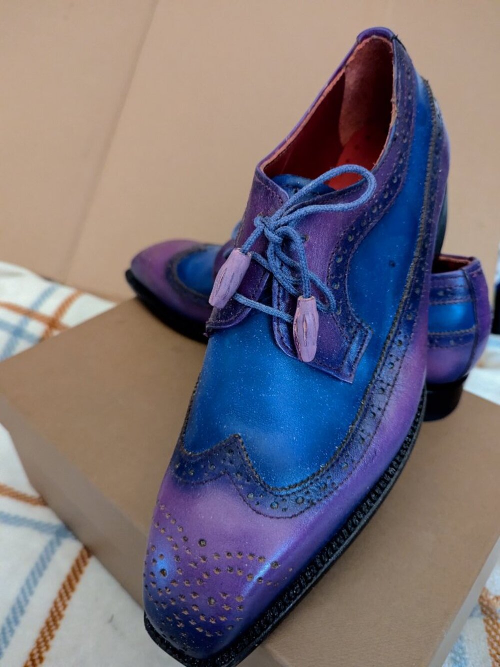 BESPOKE "Hand Made" Men's Derby's Beautiful Size 9.5